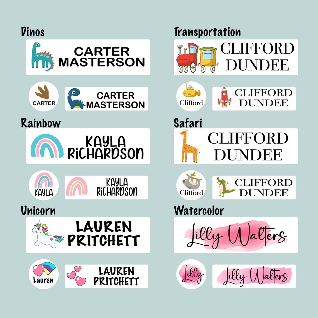 Daycare Labels Labels School Supply Stickers Waterproof Labels