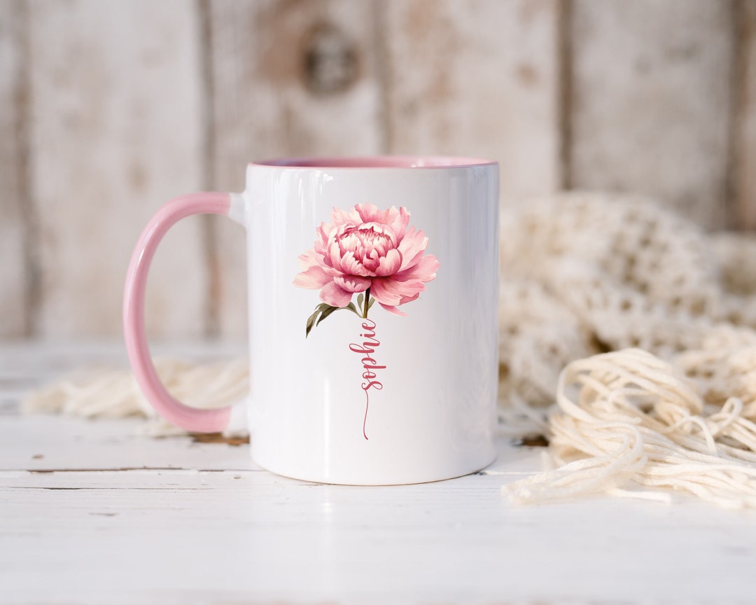 Peony & Olive Leaf Teacup main image 1