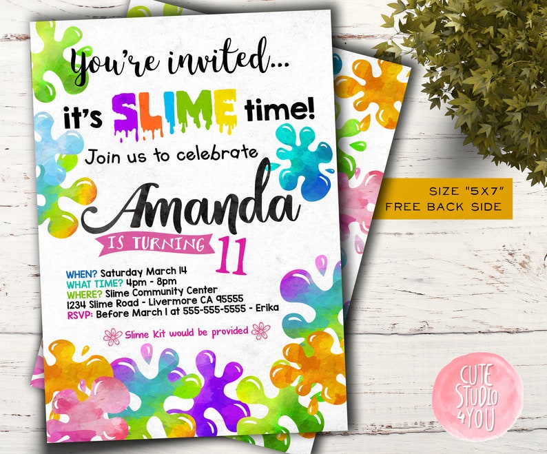 Slime Birthday invites, Boy and Lady Slime Celebration, Glitter Slime Social gathering Invite, Printable Report photo regarding Slime Science Printable Report named Slime Birthday invites, Boy and Lady Slime Social gathering, Glitter Slime Bash Invite, Printable Report