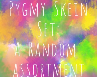 Pygmy skein set: a random assortment// sock mini skein// mini-skein set// mini skein sets//mini skein yarn sets//mini skein kit//mini skeins