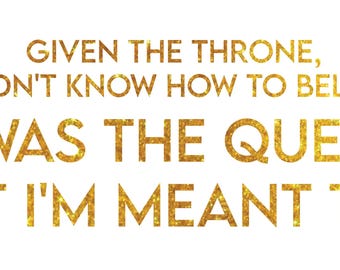 Golden - Queen who I'm meant to be