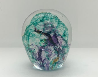 Art Glass Egg Shaped Paperweight