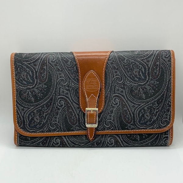 ETRO - Milano - Paisley Collection - Leather Trimmed Clutch