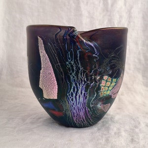 Robert Held Art Glass Vase or Bowl - SHOWSTOPPER - One of a Kind - Signed