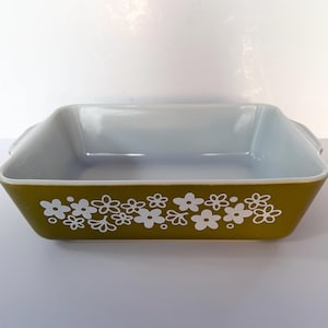 Vintage Pyrex Spring Blossom / Crazy Daisy - 503 - 1 1/2 Quart Rectangular Casserole - NO LID