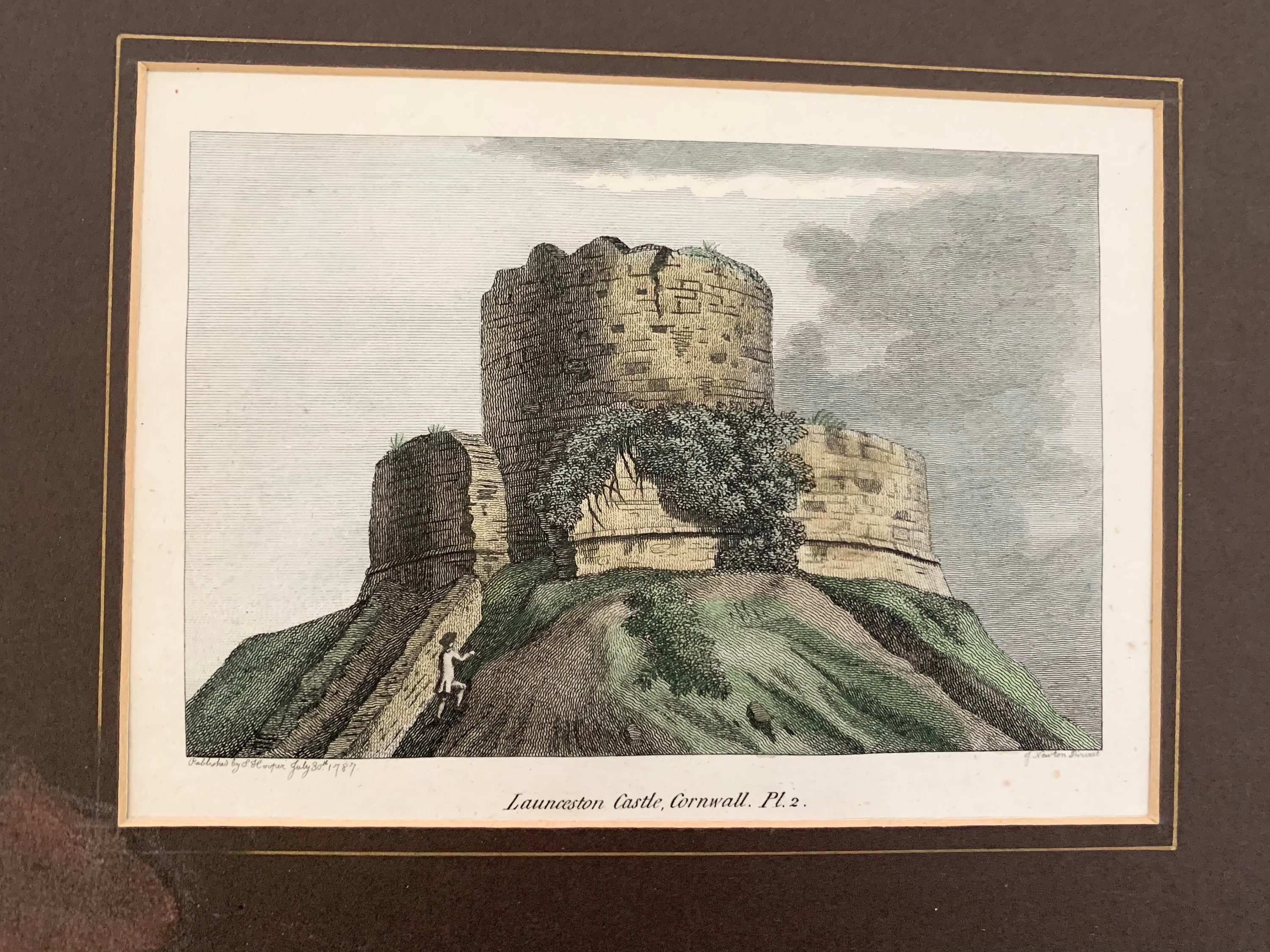 1787 Copperplate Engraving Launceston Castle Published by Etsy
