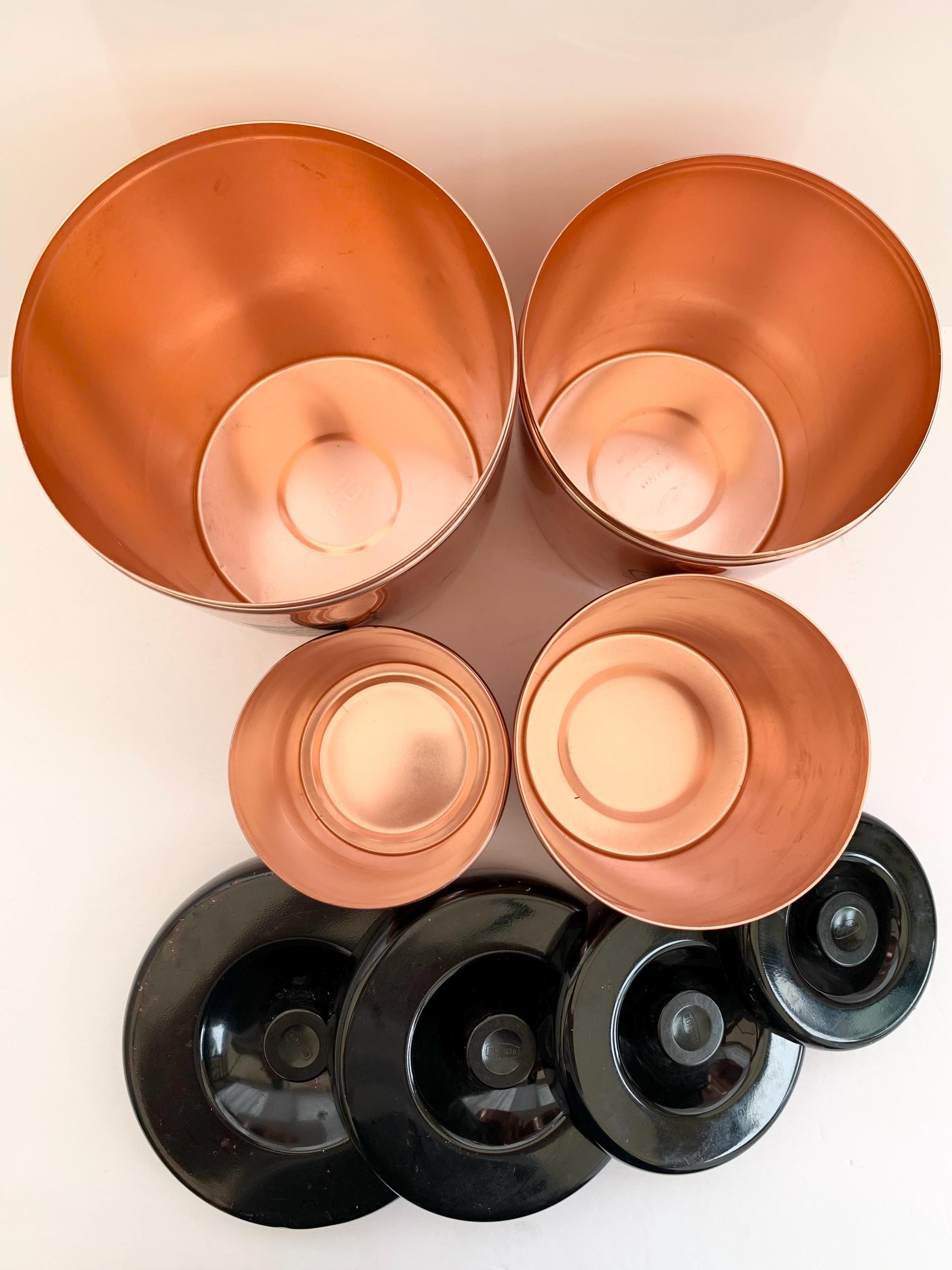 WEST BEND ウエストベンド キャニスター4個セット West Bend Copper Coloured Aluminum Canister Set - Flour / Sugar