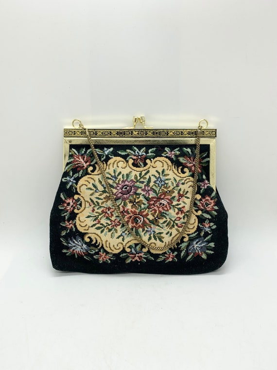 Floral Tapestry Evening Bag - Purse - Clutch - Eu… - image 1