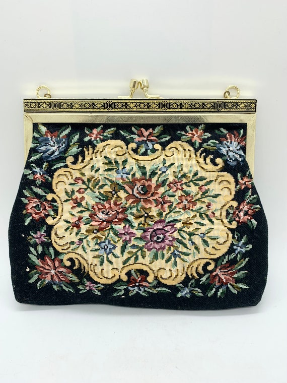 Floral Tapestry Evening Bag - Purse - Clutch - Eu… - image 3