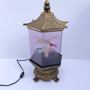 Vintage Pagoda Lamp - Rotating Fibre Optic Lamp