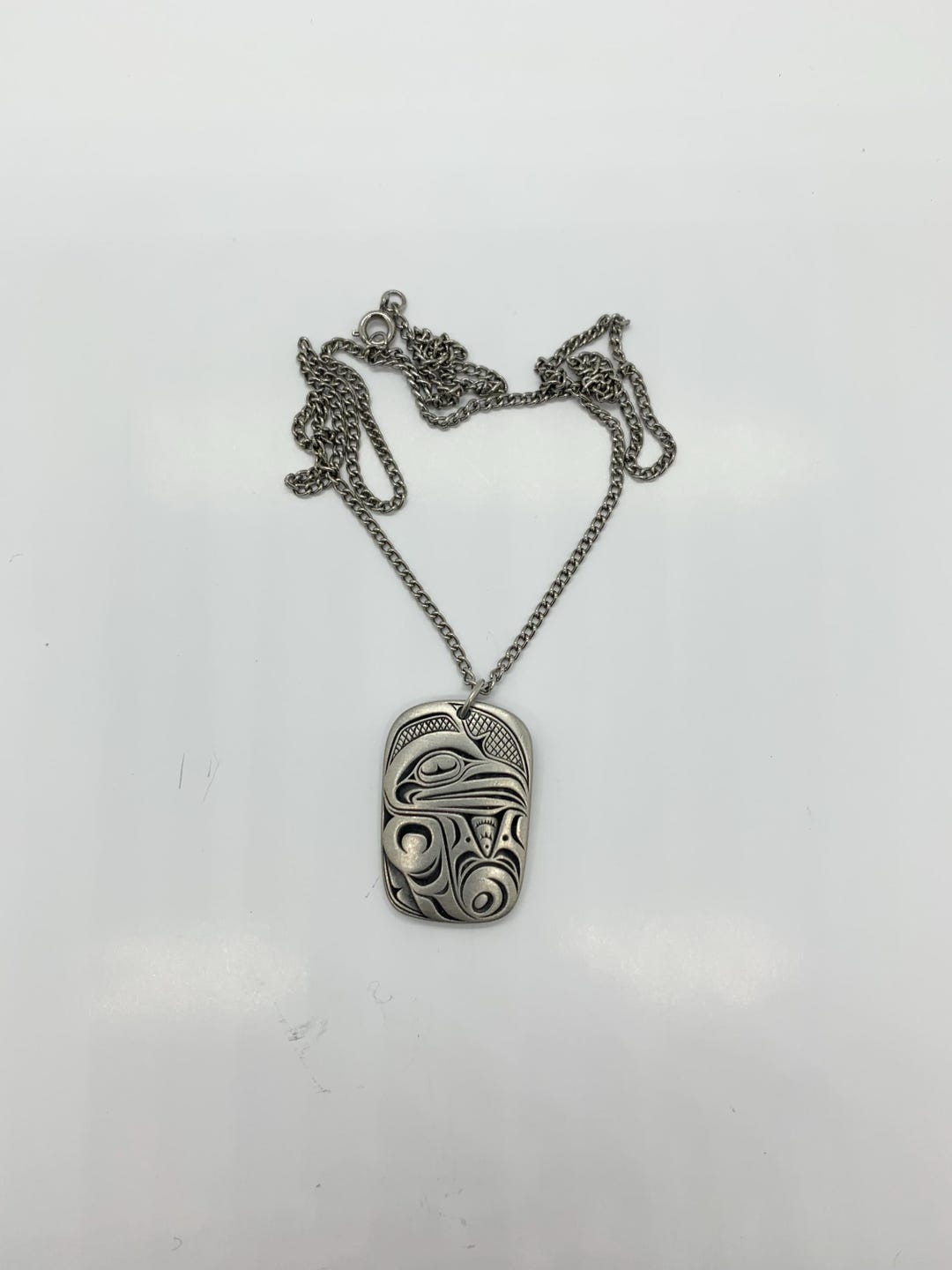 Raven Button Raven Pendant - Pewter Pendant - Frederick Pewter Canada - Haida or ...