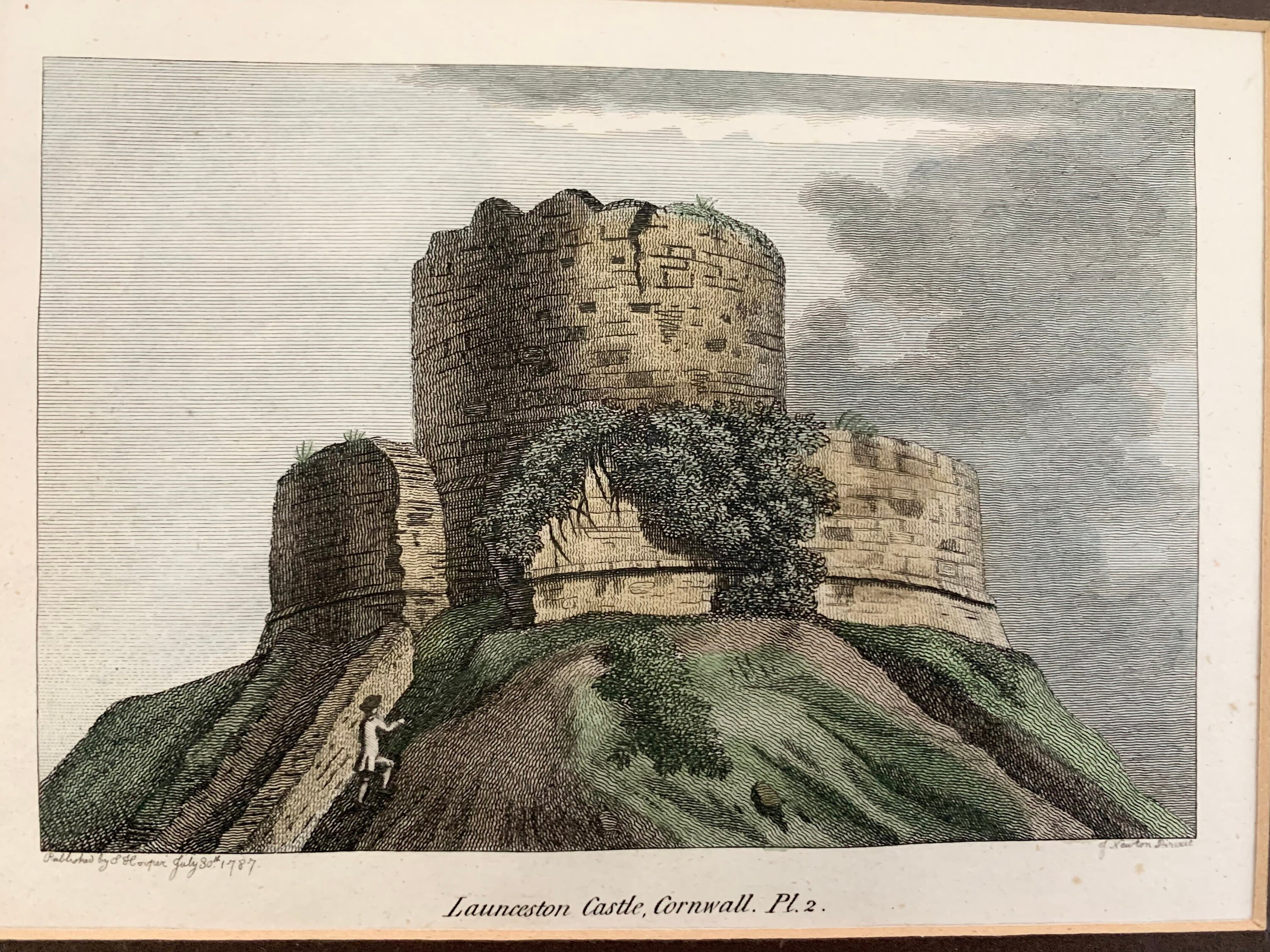 1787 Copperplate Engraving Launceston Castle Published by Etsy