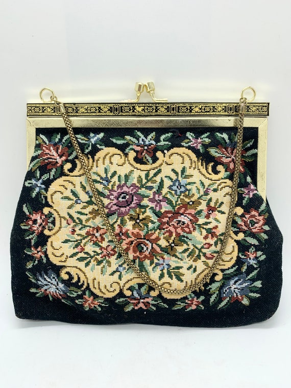 Floral Tapestry Evening Bag - Purse - Clutch - Eu… - image 2