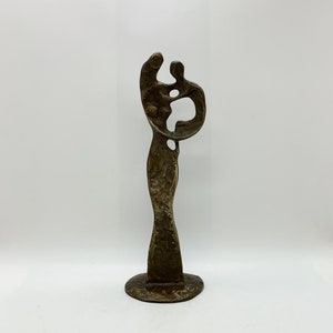 Bronze Mother and Child Sculpture - Statue - Hammered Bronze - Lost Wax Bronze