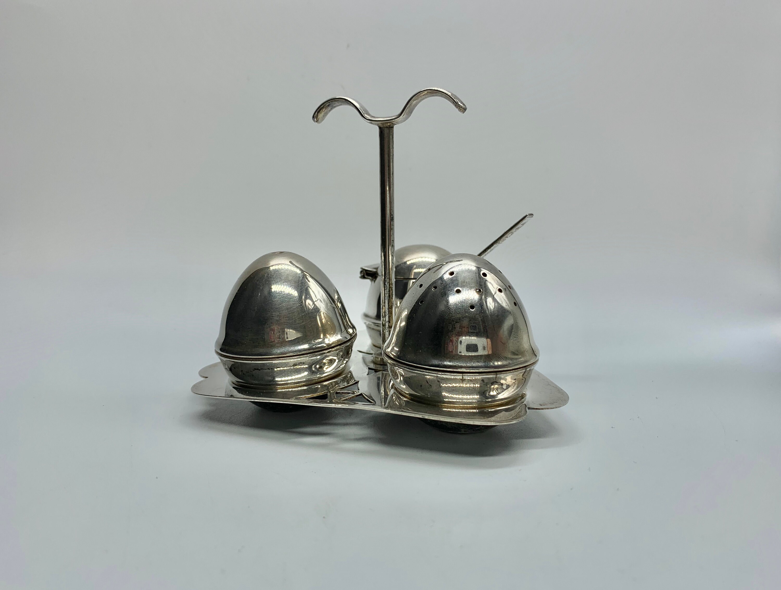 Antique Edwardian Condiment or Cruet Set - Angora Silver Plate ...