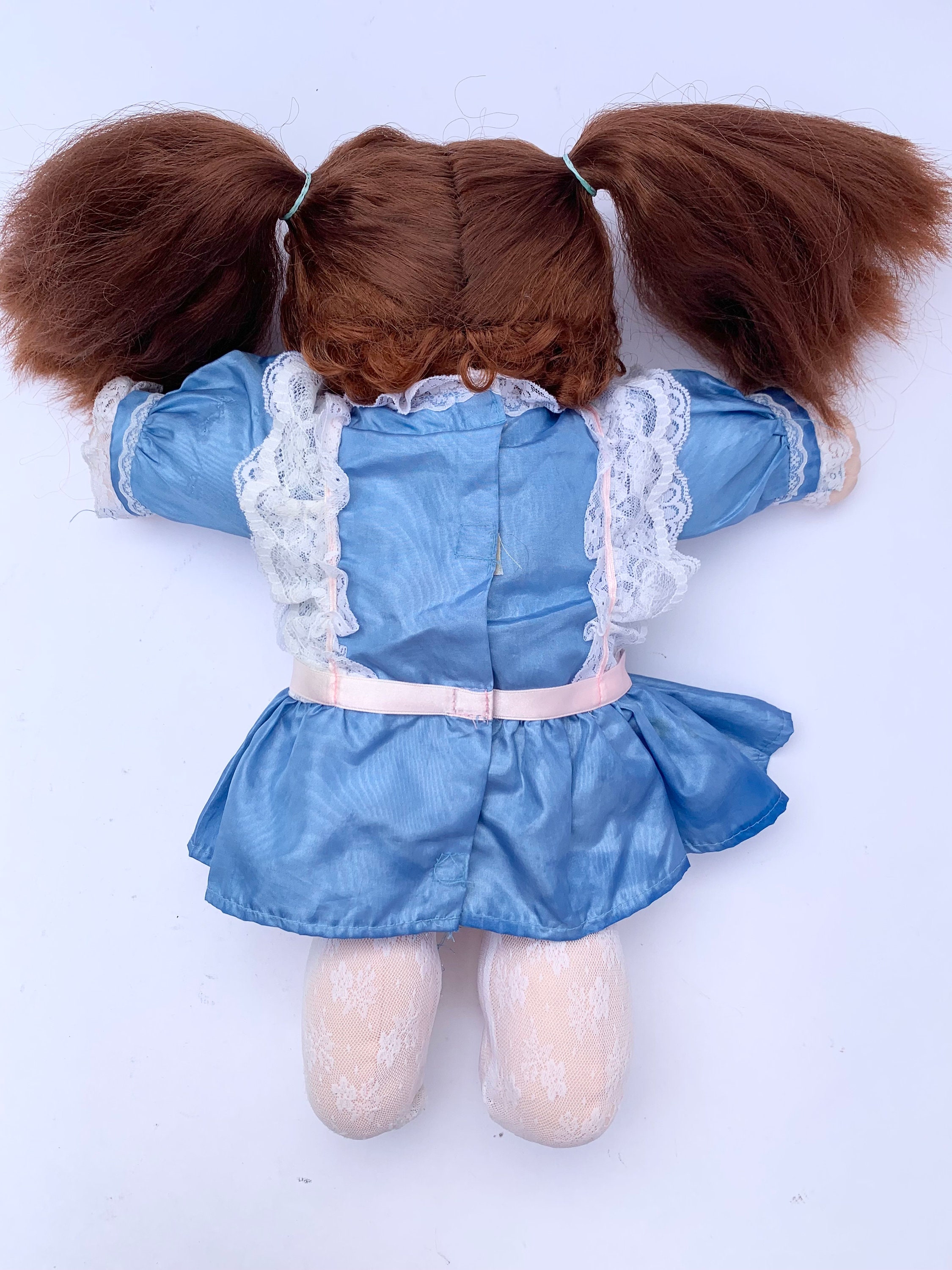 1980s Cabbage Patch Doll - Auburn Cornsilk Hair - One Tooth