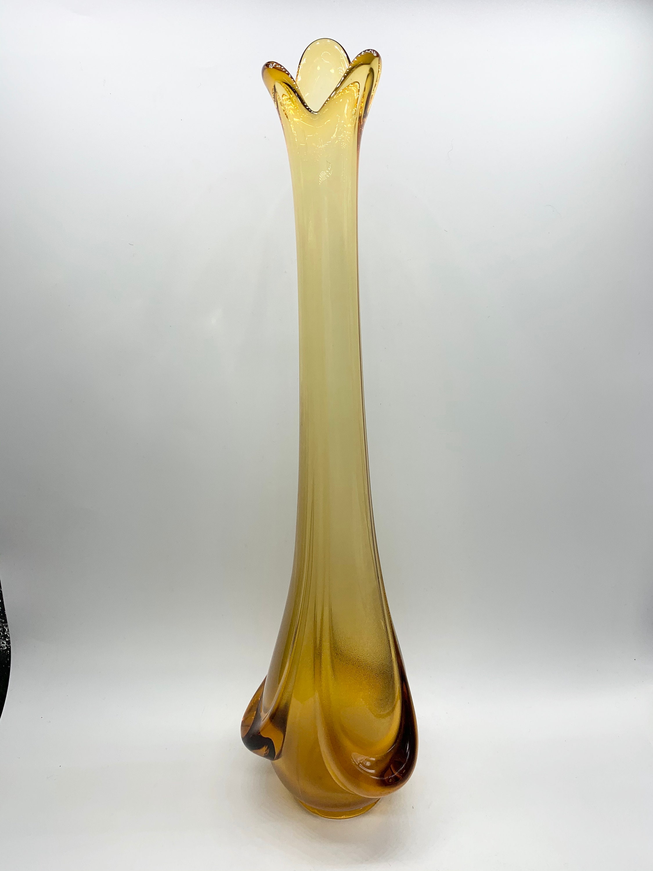 Home Décor Amber Swung Glass Vase Home & Living Vases