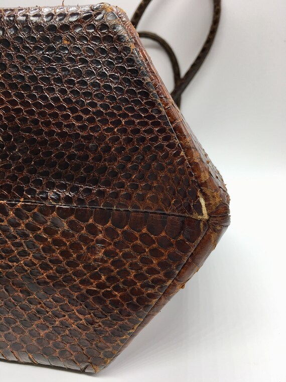 Antique Snake skin handbag - Circa 1940s - image 8