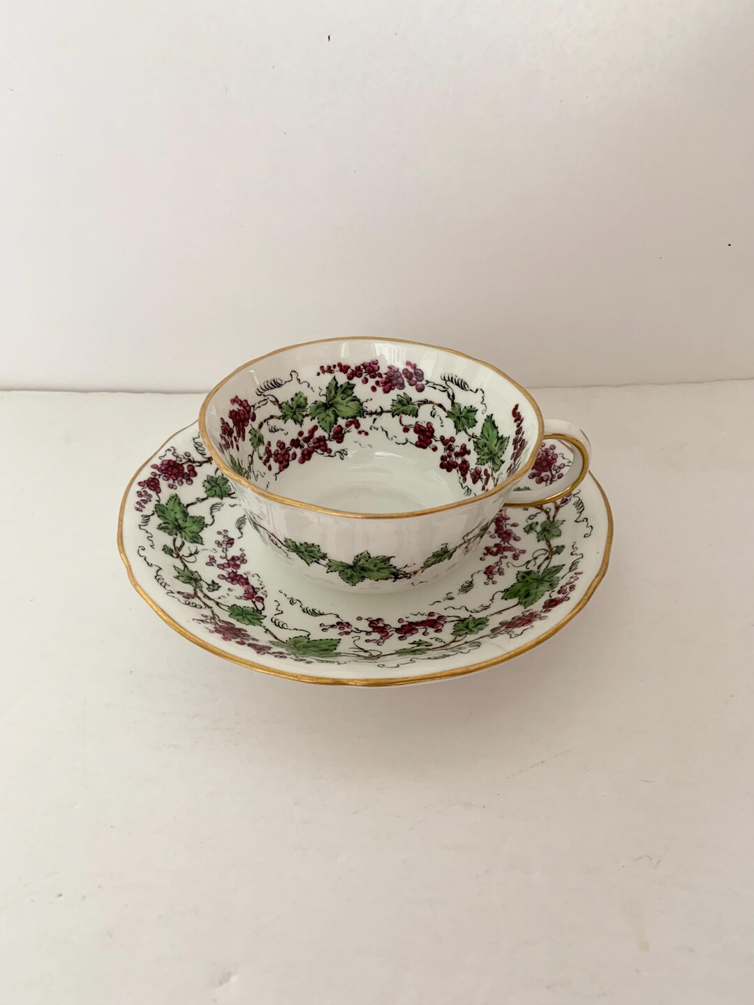 RARE - Royal Crown Derby Grape and Vine - Small Cup and Saucer ...