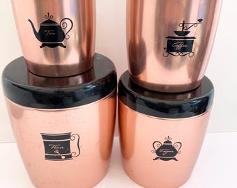 WEST BEND ウエストベンド キャニスター4個セット West Bend vintage metal canisters – Rusty Cottage
