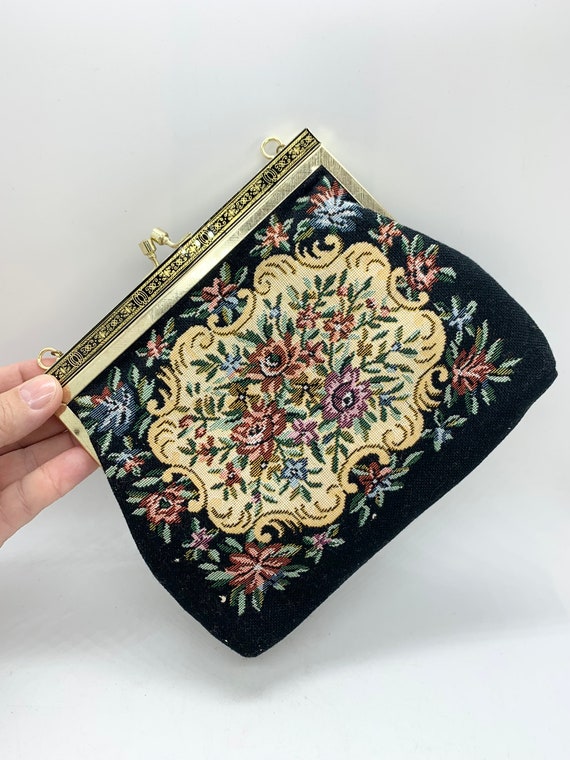 Floral Tapestry Evening Bag - Purse - Clutch - Eu… - image 8