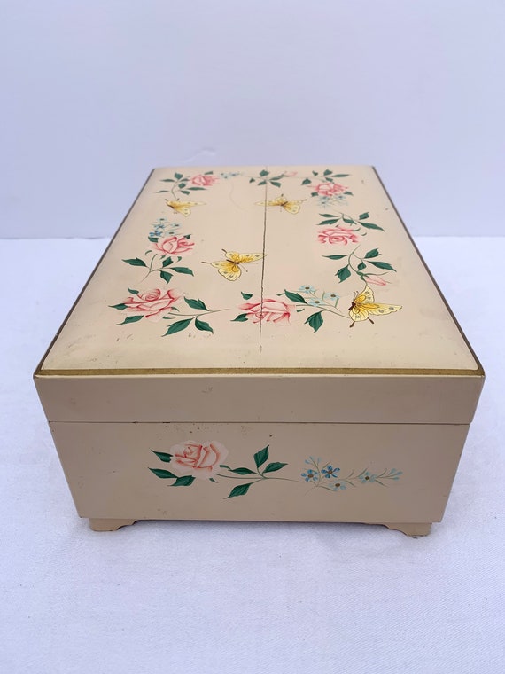 Antique Lacquerware Musical Jewelry Box Tokiwa Ja… Gem
