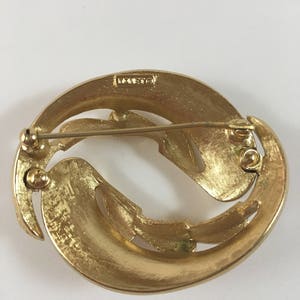 Monet Brooch Goldtone Brooch image 3