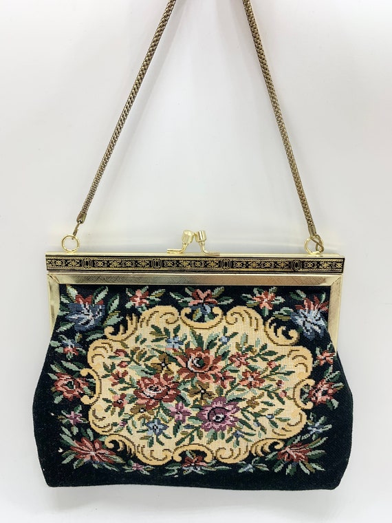 Floral Tapestry Evening Bag - Purse - Clutch - Eu… - image 7