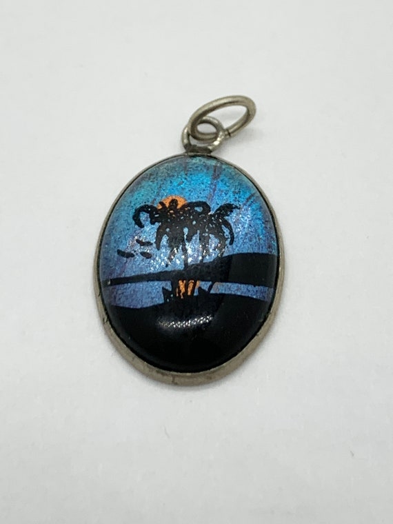Butterfly Wing Jewelry - Pendant and Screw Back E… - image 4