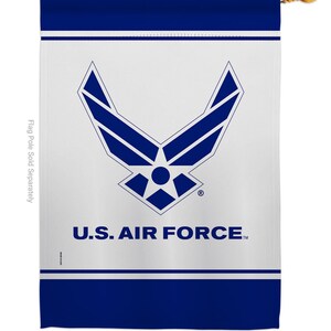 US Air Force Garden Flag House Banner Double Sided-Readable Both Sides Made In USA House Flag 28 X 40 Inches