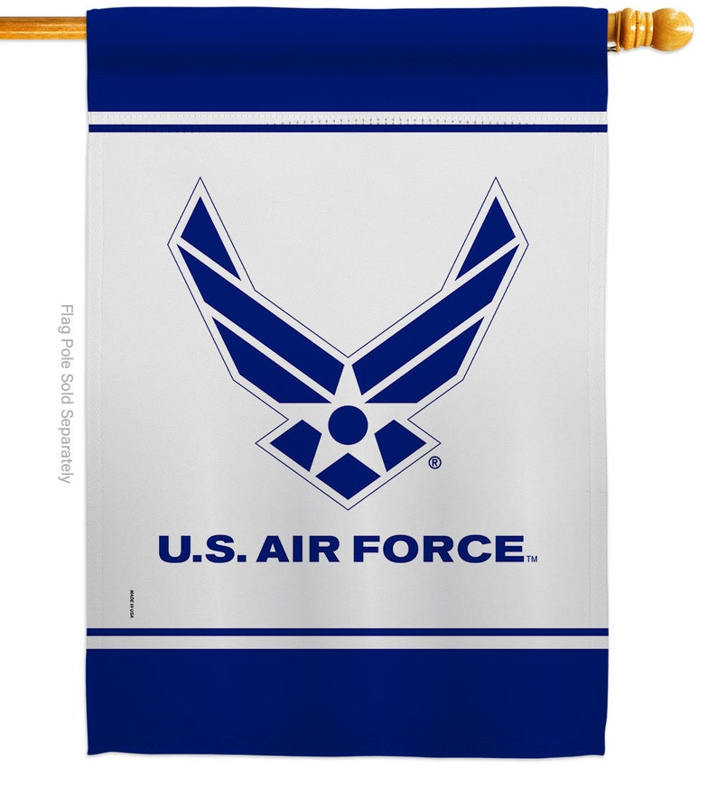 US Air Force Garden Flag House Banner Double Sided-Readable Both Sides Made In USA House Flag 28 X 40 Inches