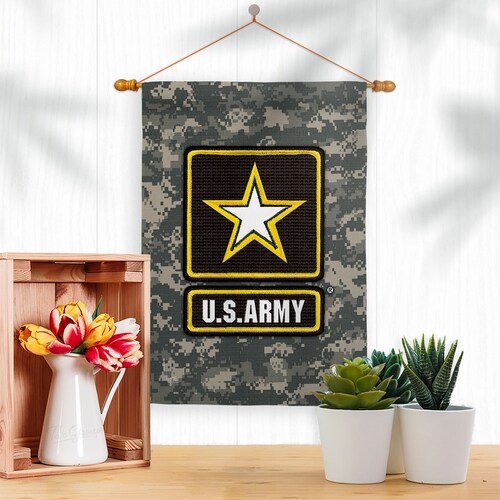 Breeze Decor US Navy Garden Flag - 28x40 - Proudly Family - Armed Forces House Banner