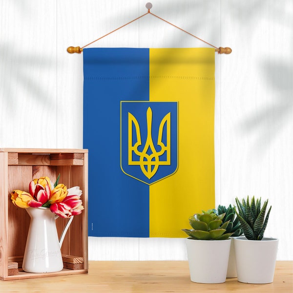 Ukraine Nationality Garden Flag Outdoor Decorative Yard House Banner Double Sided-Readable Both Sides Made In USA