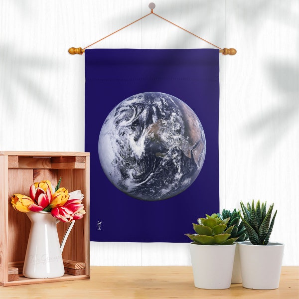Earth Garden Flag Outdoor Decorative Yard House Banner Double Sided-Readable Both Sides Made In USA