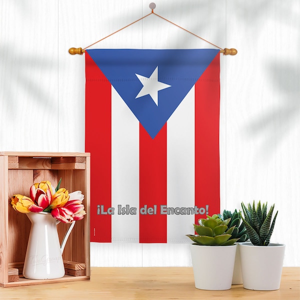 12x18 Puerto Rico Sleeved double sided image garden flag, New 12x18 Puerto Rico Sleeved double sided image garden flag, New