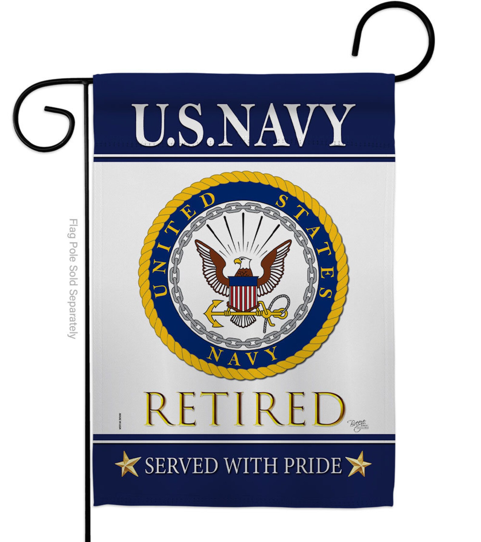 US Navy Retired Sailor Garden Flag Armed Forces USN United | Etsy