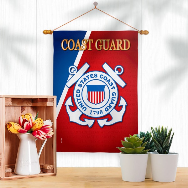 Coast Guard Garden Flag Outdoor Decorative Yard House Banner Double Sided-Readable Both Sides Made In USA