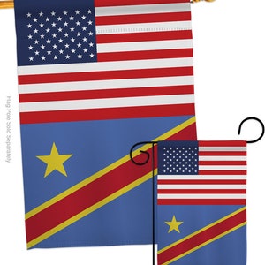 Democratic Republic of the Congo US Friendship Garden Flag Outdoor Decorative Yard House Banner Double Sided-Made In USA image 2