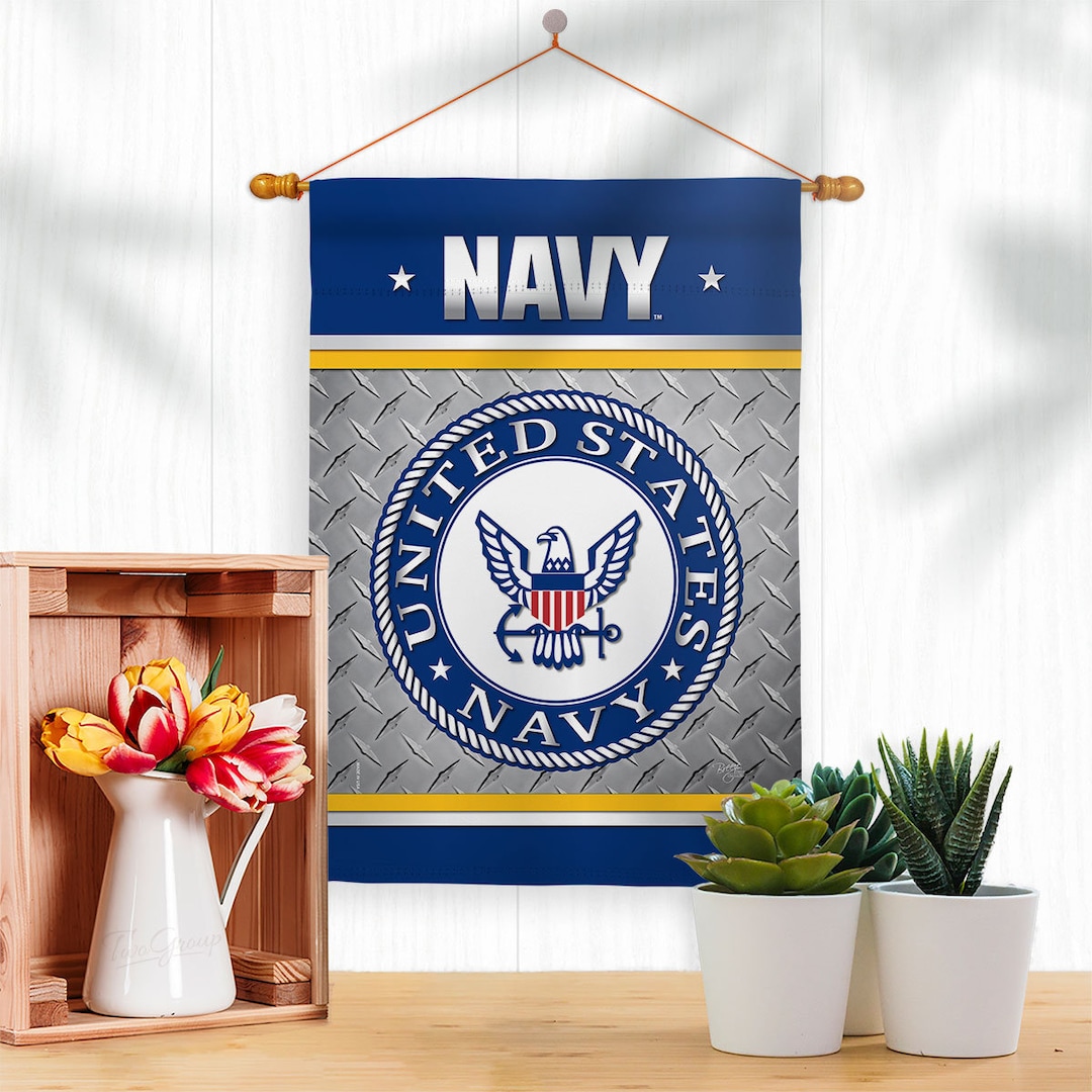 US Navy Garden Flag Outdoor Decorative Yard House Banner Etsy