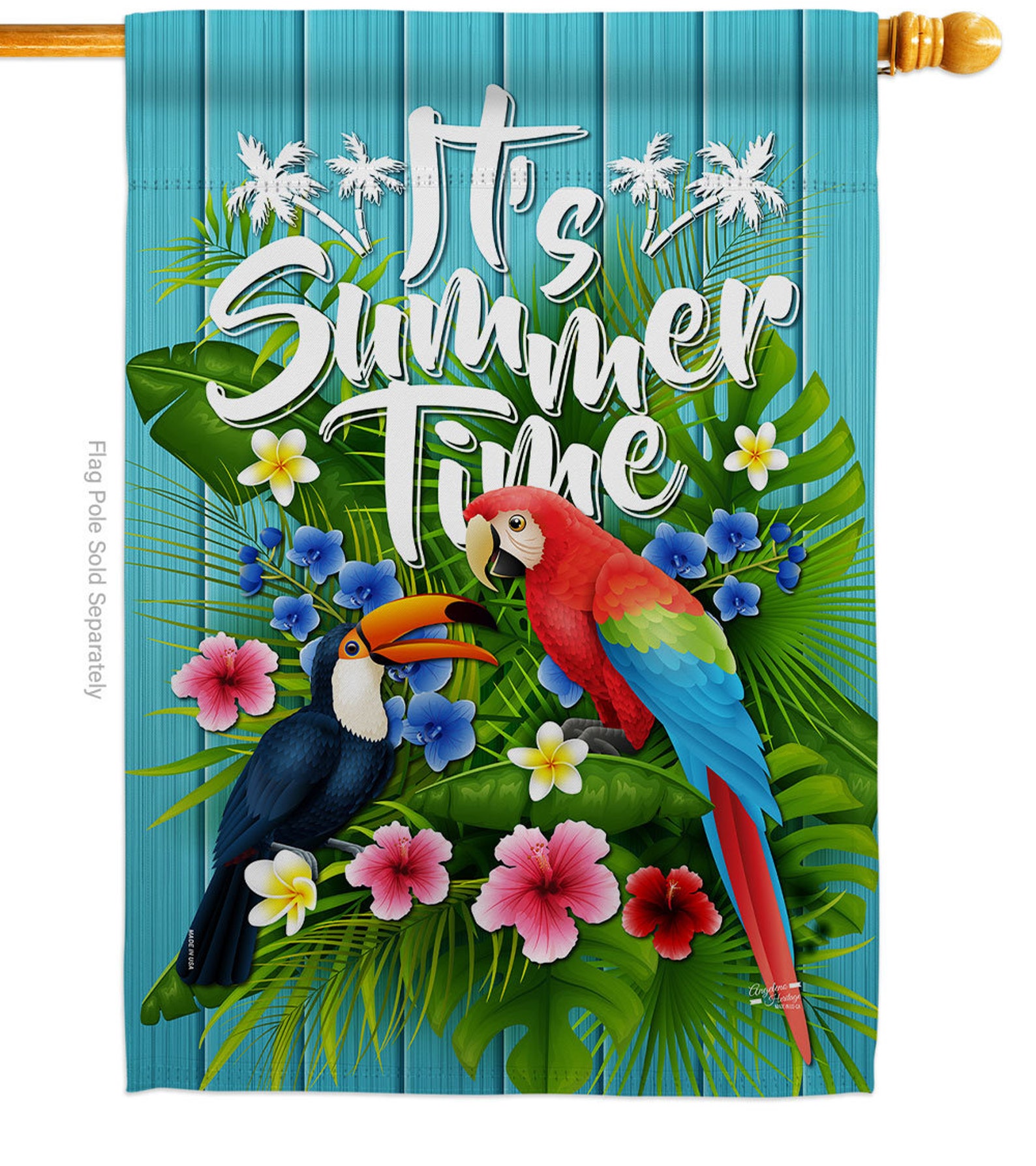 Tropical Summer Tropical Garden Flag Outdoor Decorative Yard Etsy
