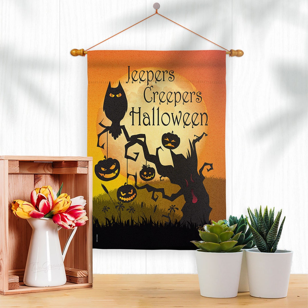 Jeepers Creepers Halloween Garden Flag Outdoor Decorative Yard Etsy