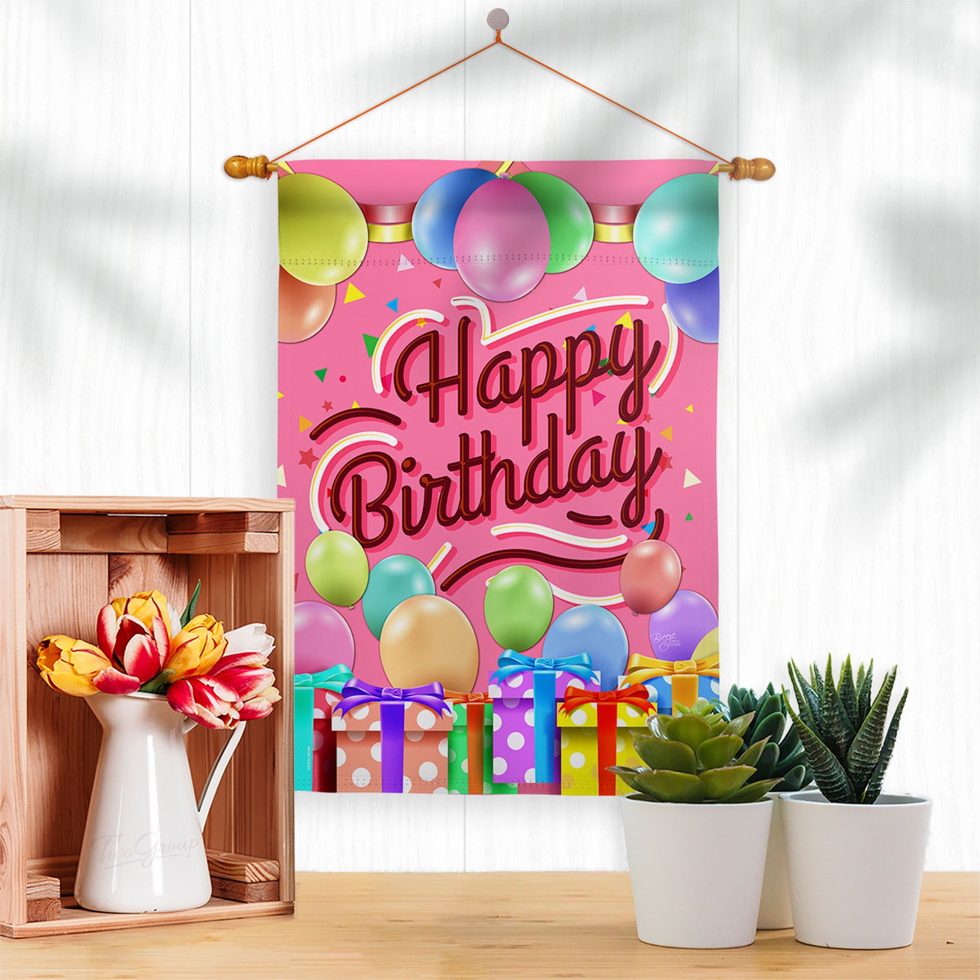 Discover Celebrate Happy Birthday Garden Flag House Banner