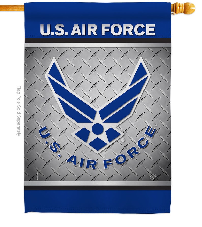 US Air Force Garden Flag Armed Forces USAF United State Military Veteran Official Yard House Banner Double-Sided Made in USA