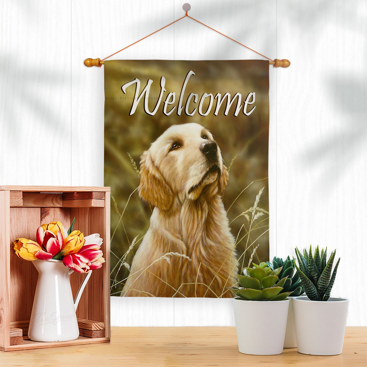 Yellow Lab Dog Garden Flag Outdoor Decorative Yard House Etsy