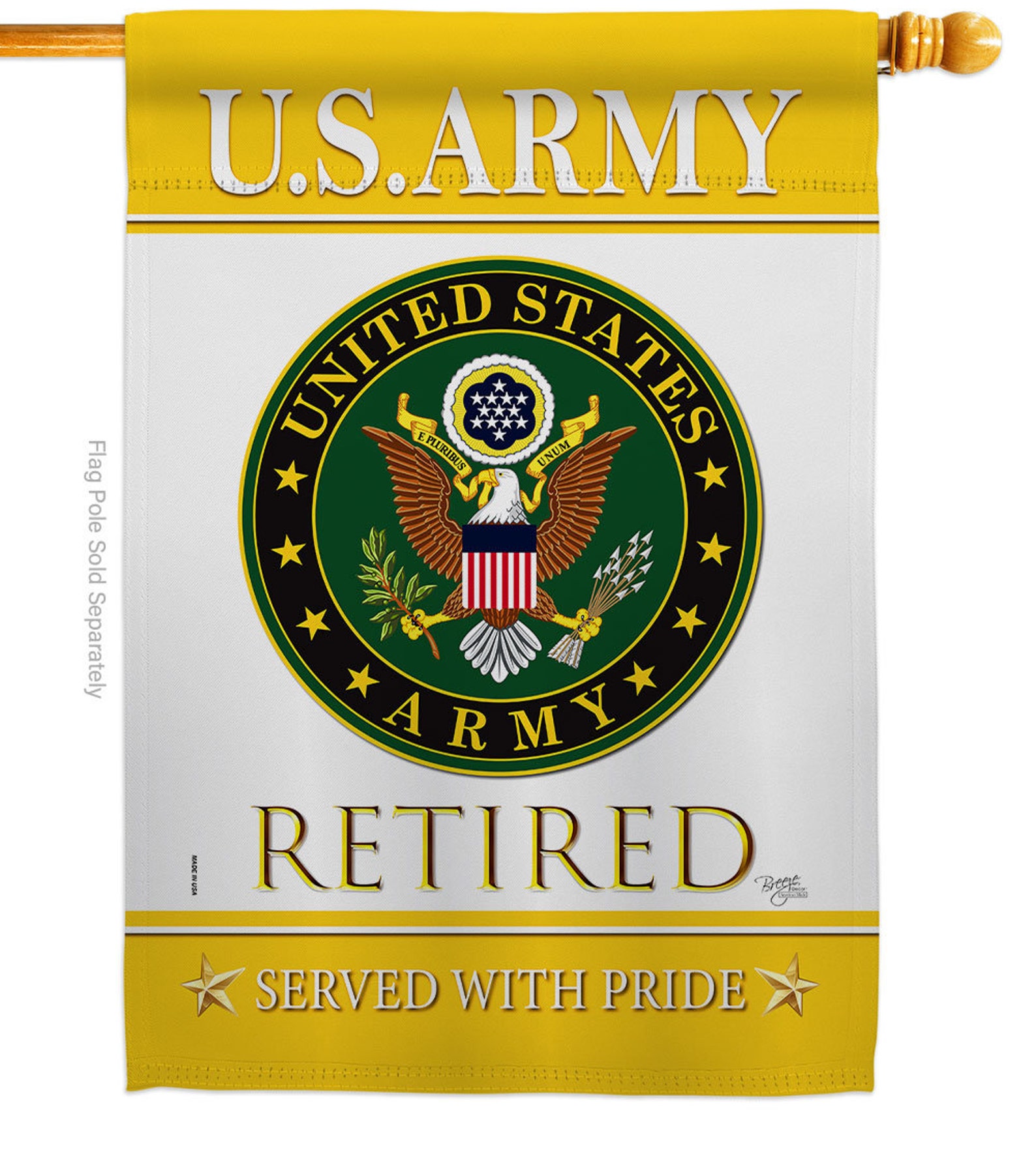 US Army Retired Soldier Garden Flag United State American Etsy