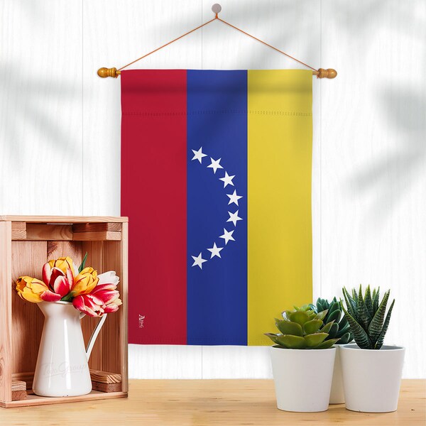 Venezuela Nationality Garden Flag Outdoor Decorative Yard House Banner Double Sided-Readable Both Sides Imported