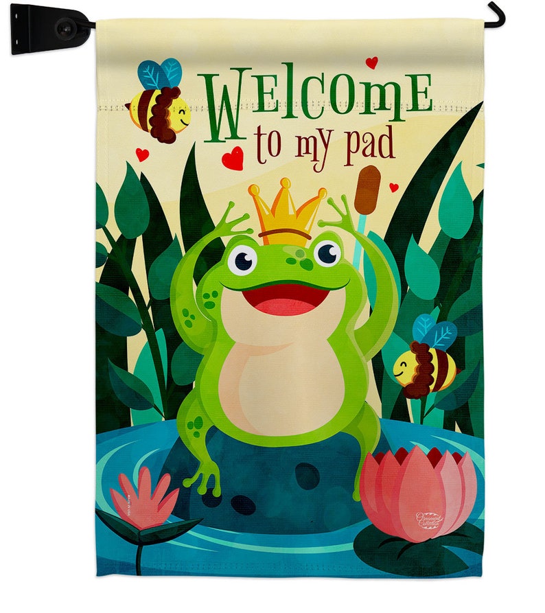 Frog Bugs & Frogs Garden Flag Outdoor Decorative Yard Etsy
