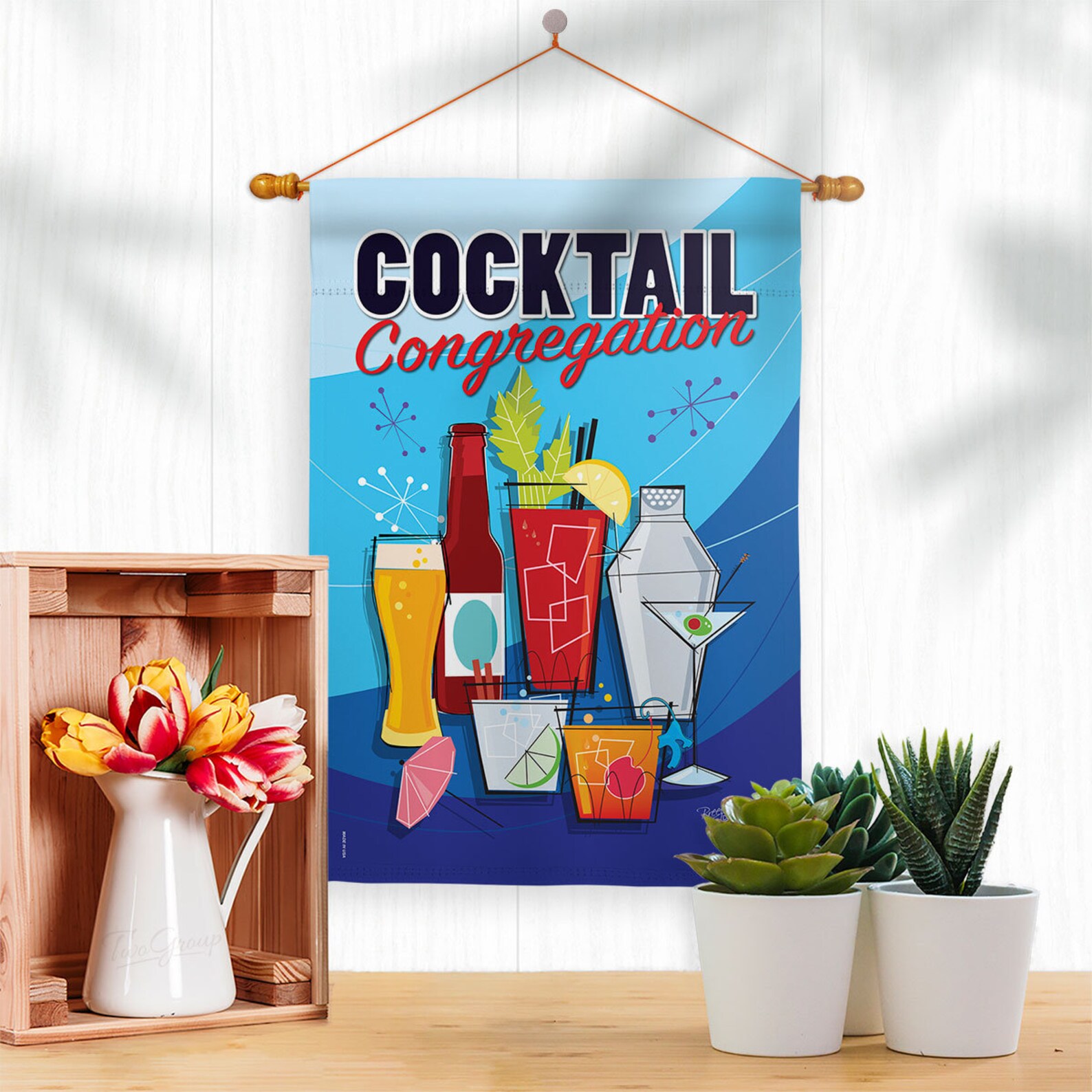 Congregation Cocktail Garden Flag Outdoor Decorative Yard Etsy