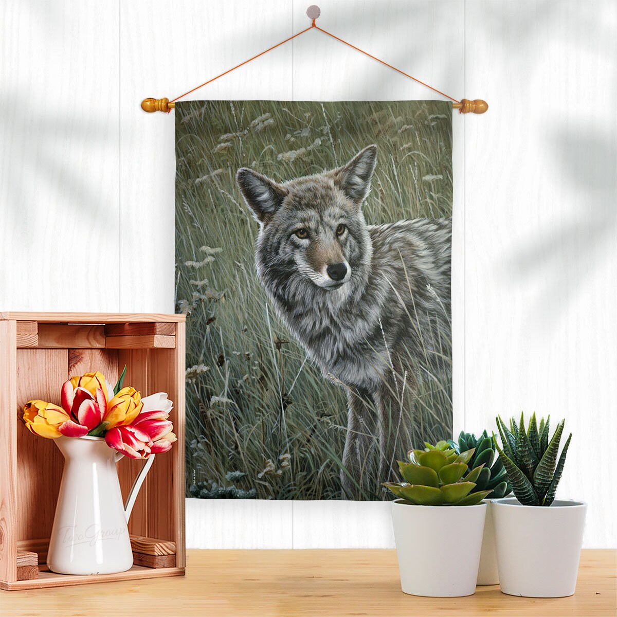 Coyote Wildlife Garden Flag Outdoor Decorative Yard House