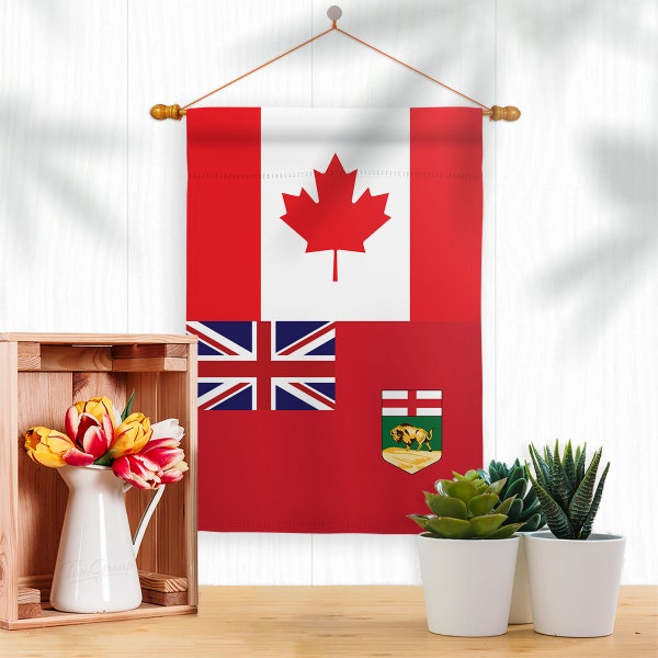 Canada Manitoba Canada Provinces Garden Flag Outdoor Decorative Yard House Banner Double Sided-Readable Both Sides Made In USA